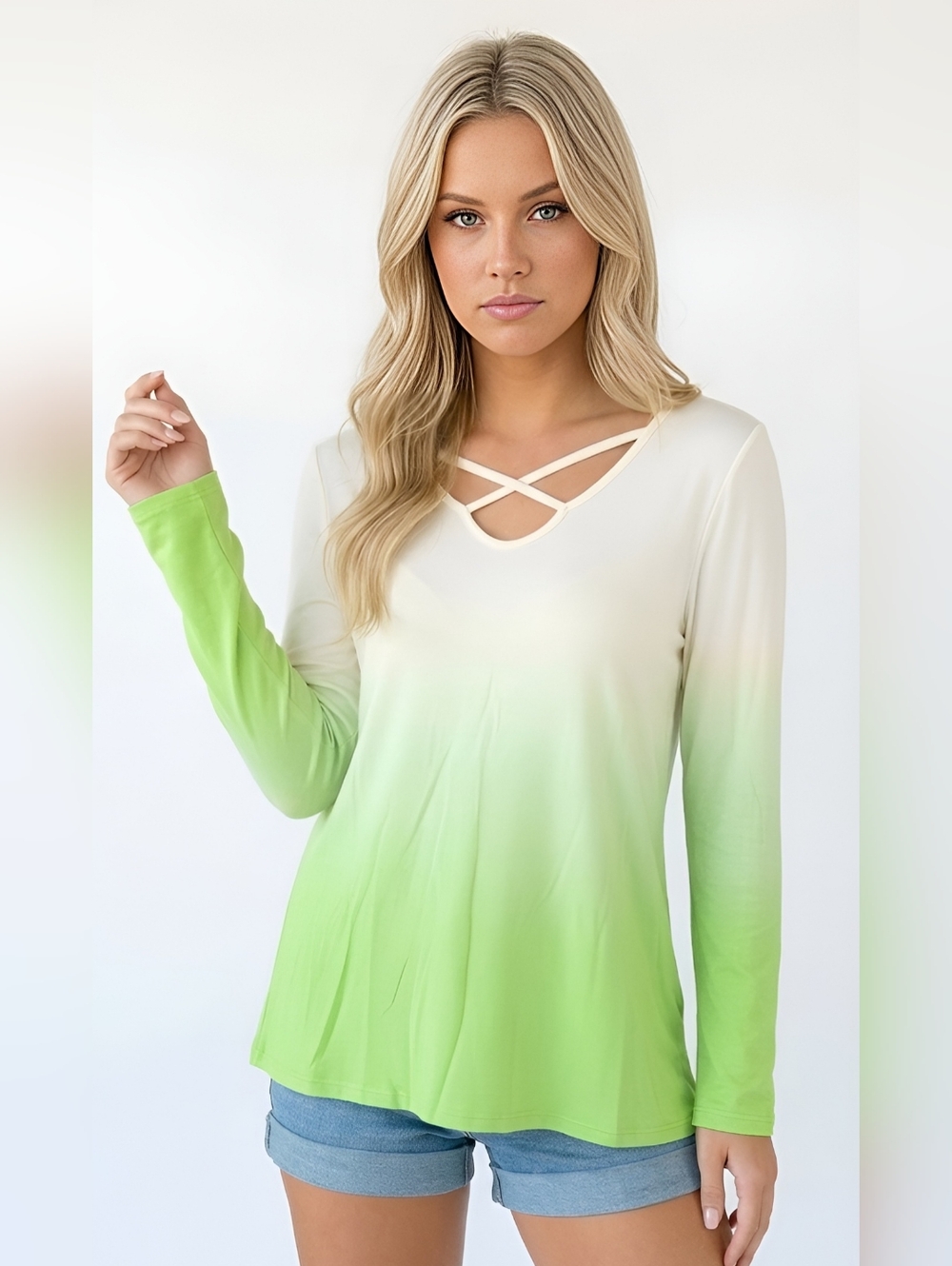 Mabelinda Fresh Aura Crisscross Top